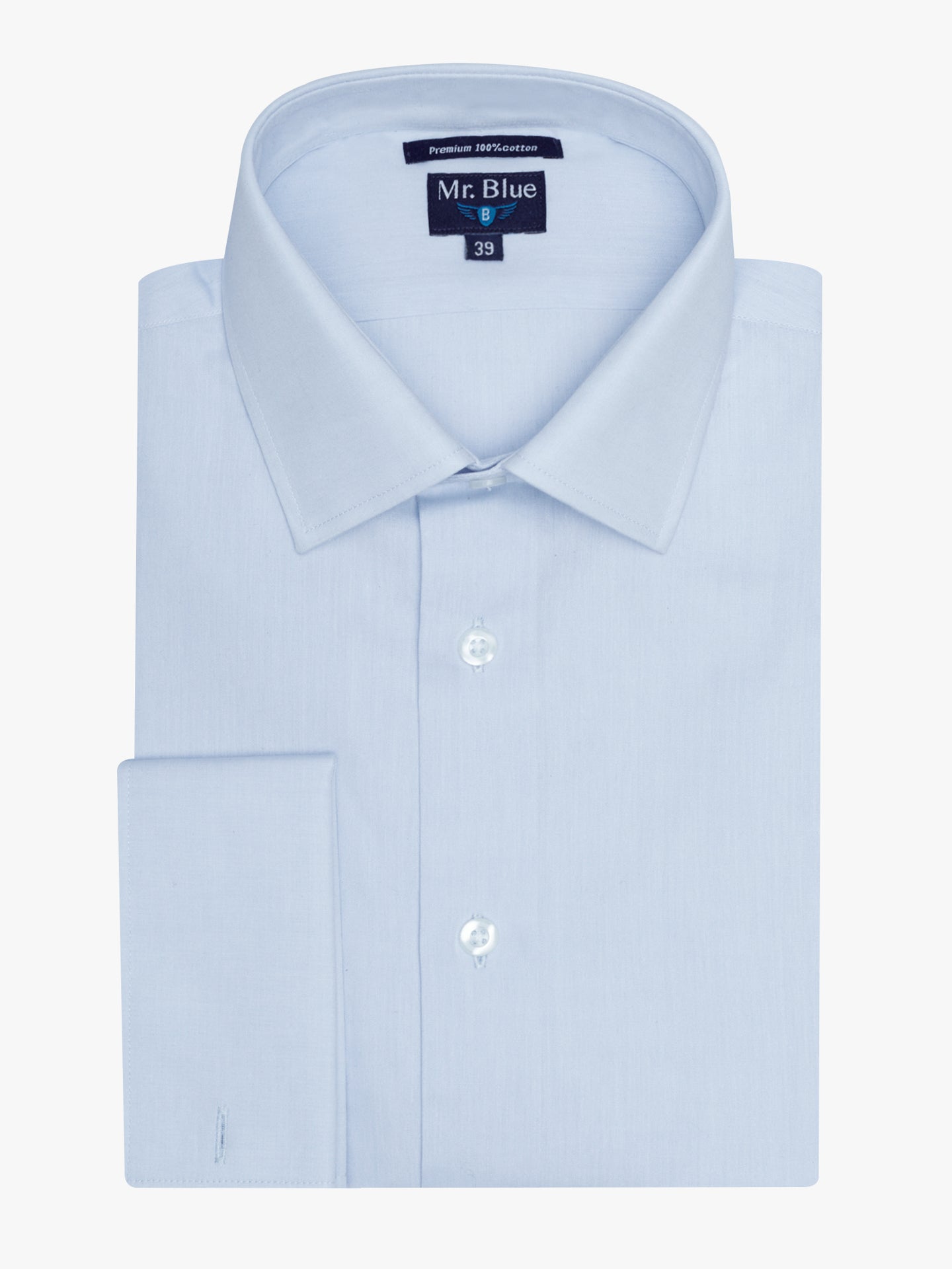 CAMISA POPELINE AZUL MANGA COMPRIDA CLASSIC FIT MR. BLUE