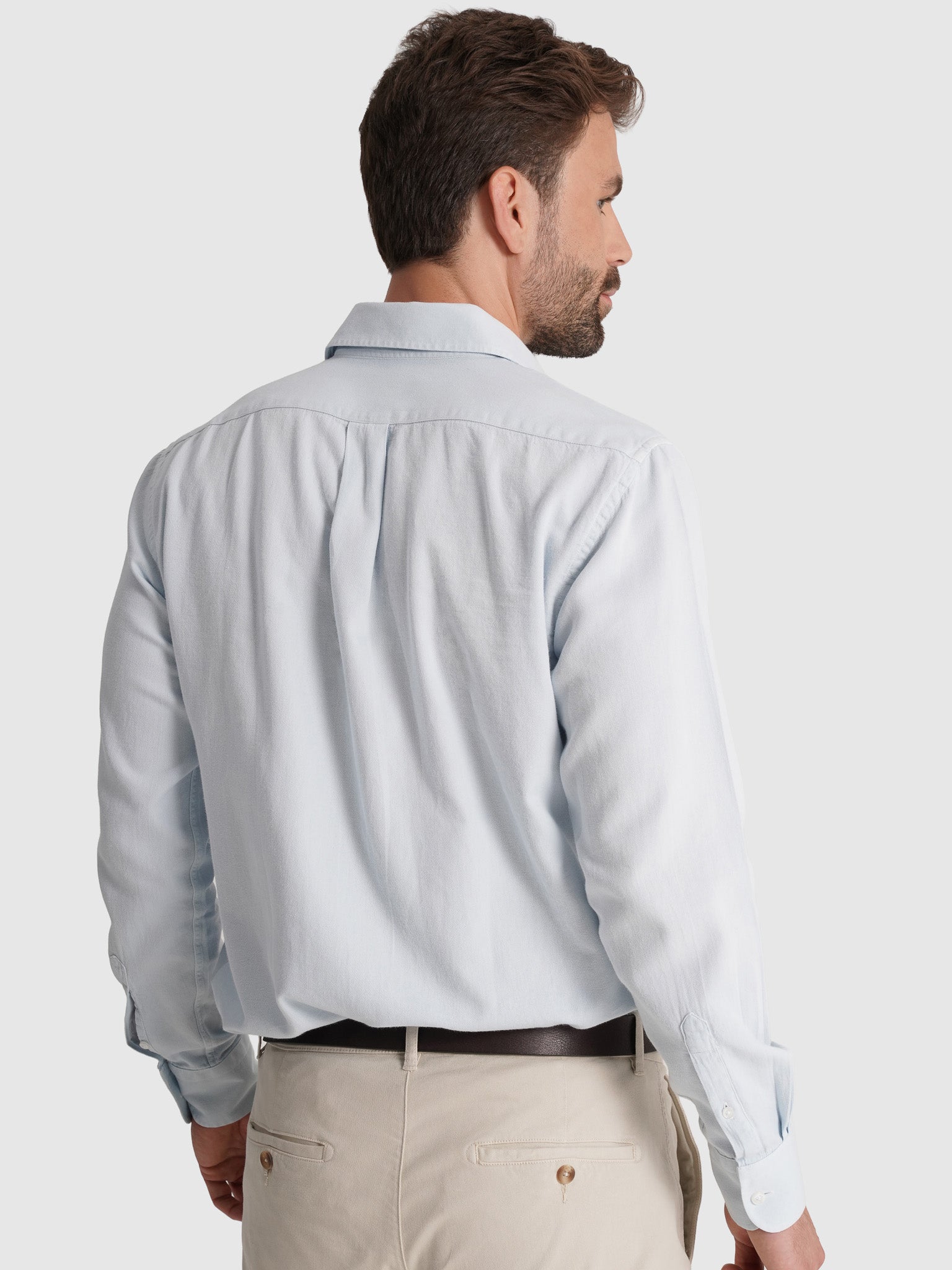 Camisa Algodão Azul Manga Comprida Regular Fit Mr. Blue