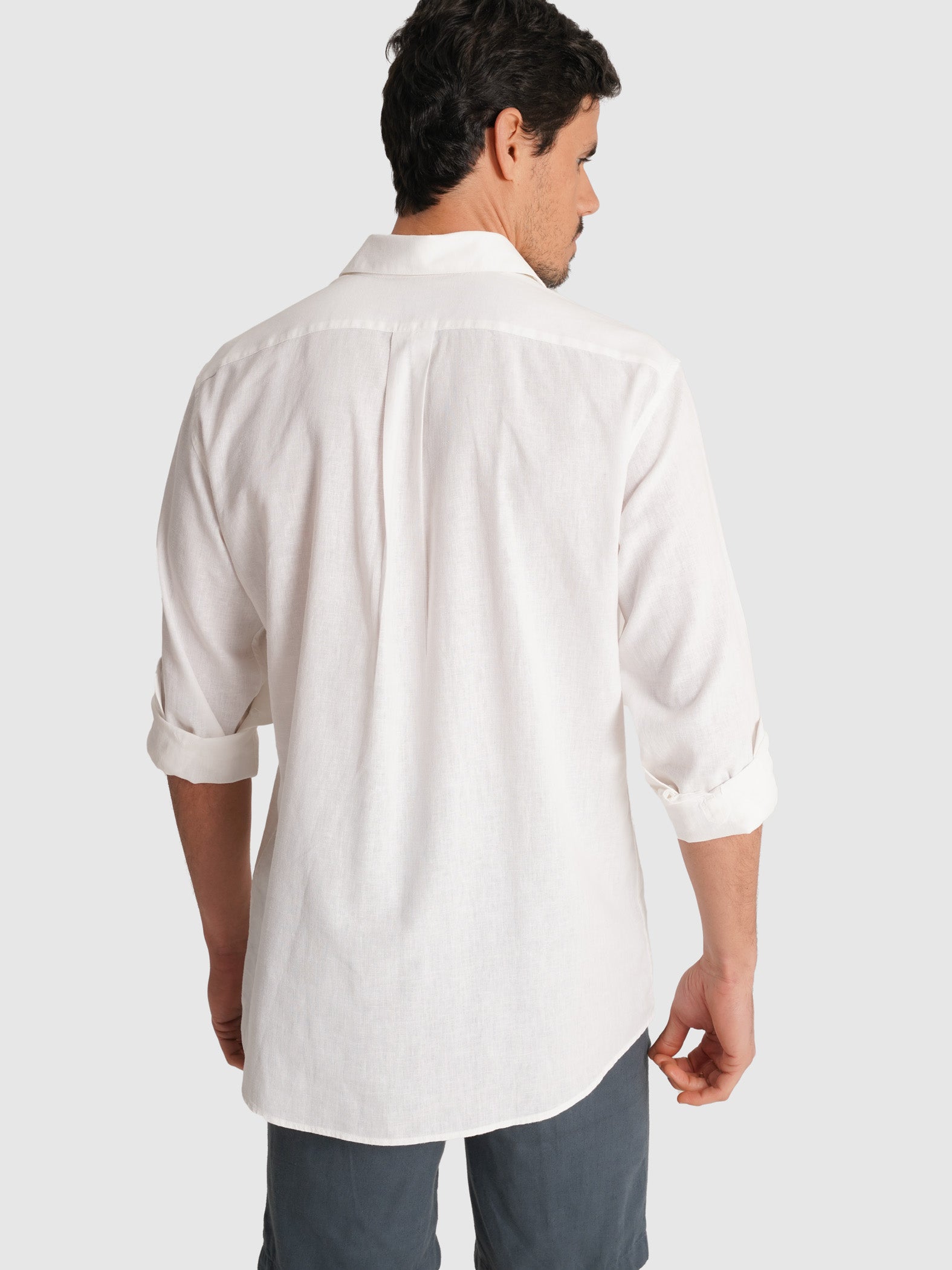 CAMISA BRANCA MANGA COMPRIDA REGULAR FIT MR. BLUE