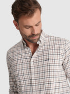 Camisa Flanela Castanha Manga Comprida Regular Fit Mr. Blue