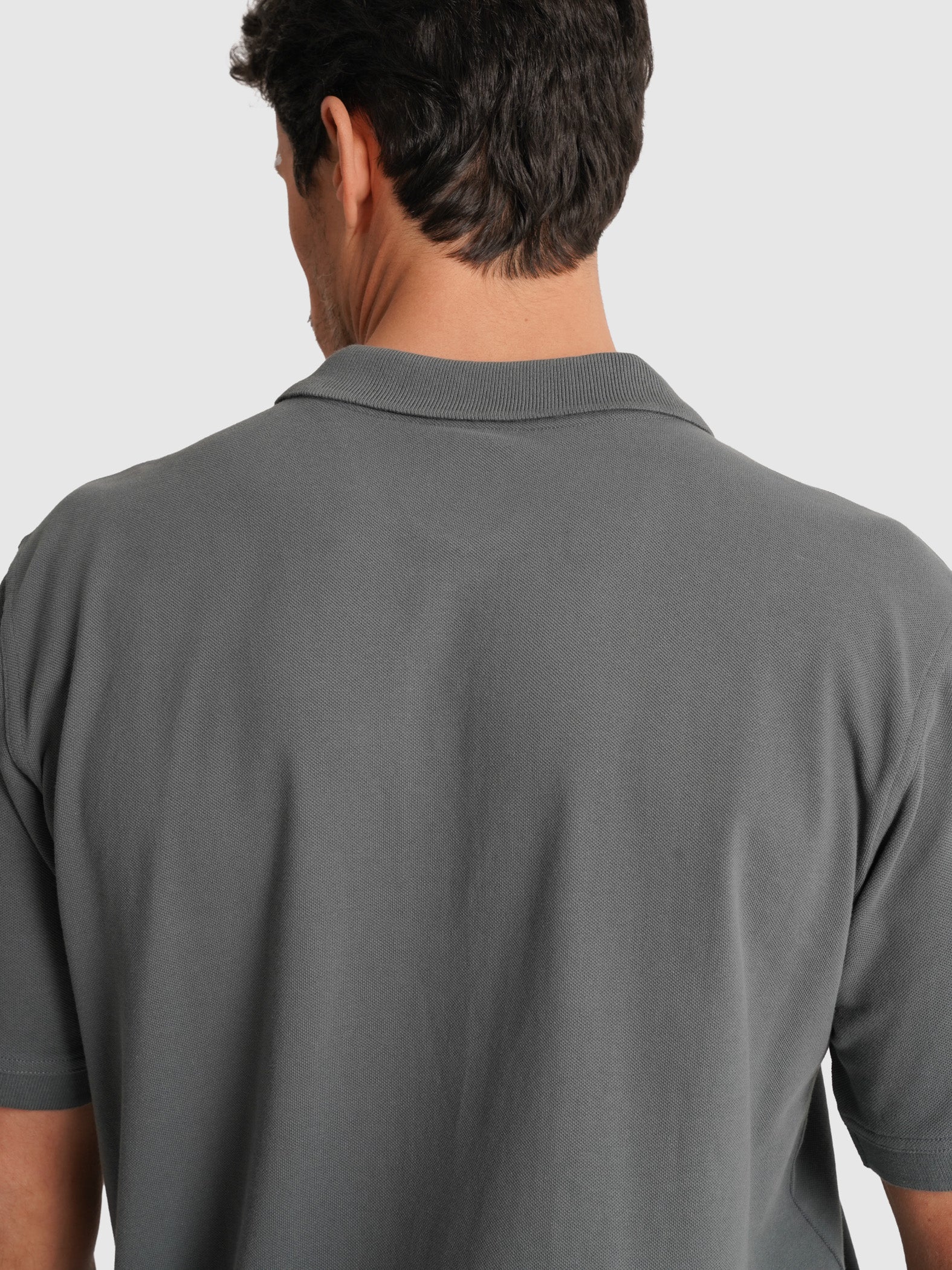 POLO PIQUET CINZENTO MANGA CURTA TAILORED FIT MR. BLUE