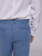 Bermuda Linho Azuis Regular Fit Mr. Blue