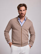 Pullover Algodão Bege Manga Comprida Regular Fit Mr. Blue