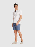 POLO PIQUET BRANCO MANGA CURTA REGULAR FIT MR. BLUE