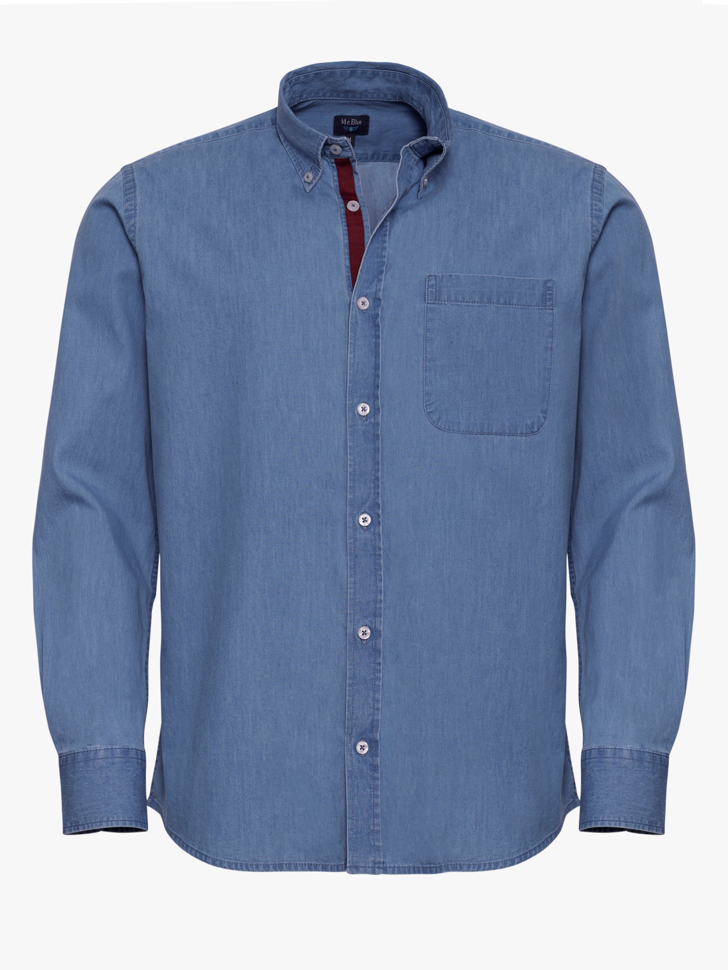 BLUE REGULAR FIT MR SHIRT. BLUE