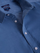 CAMISA MR SASTRERÍA AZUL BOMBAZINE. AZUL
