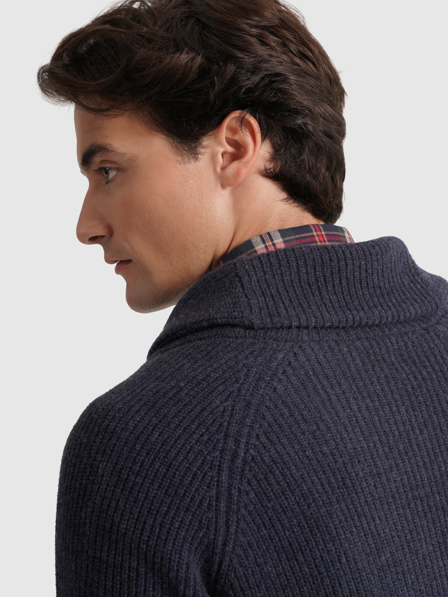 Pullover Lã Azul Manga Comprida Regular Fit Mr. Blue