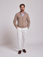 Pullover Algodão Bege Manga Comprida Regular Fit Mr. Blue