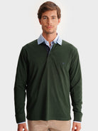 RUGBY ALGODÓN VERDE MANGA LARGA REGULAR FIT MR. AZUL