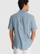 CAMISA AZUL MANGA CURTA TAILORED FIT MARK BELLUCCI