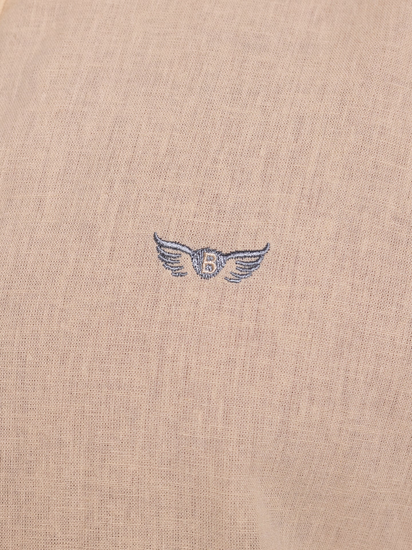 Camisa Linho Amarela Manga Comprida Regular Fit Mr. Blue