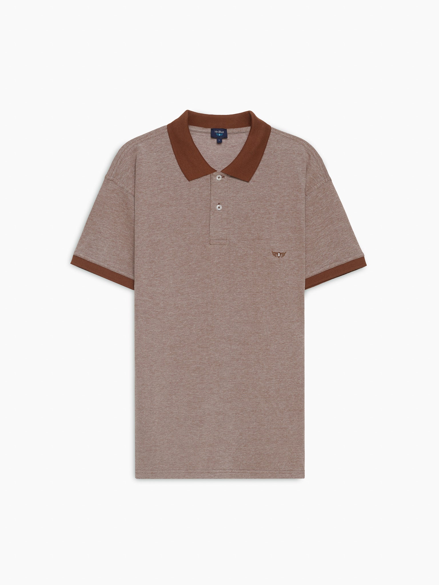 POLO PIQUET CAMEL MANGA CURTA REGULAR FIT MR. BLUE