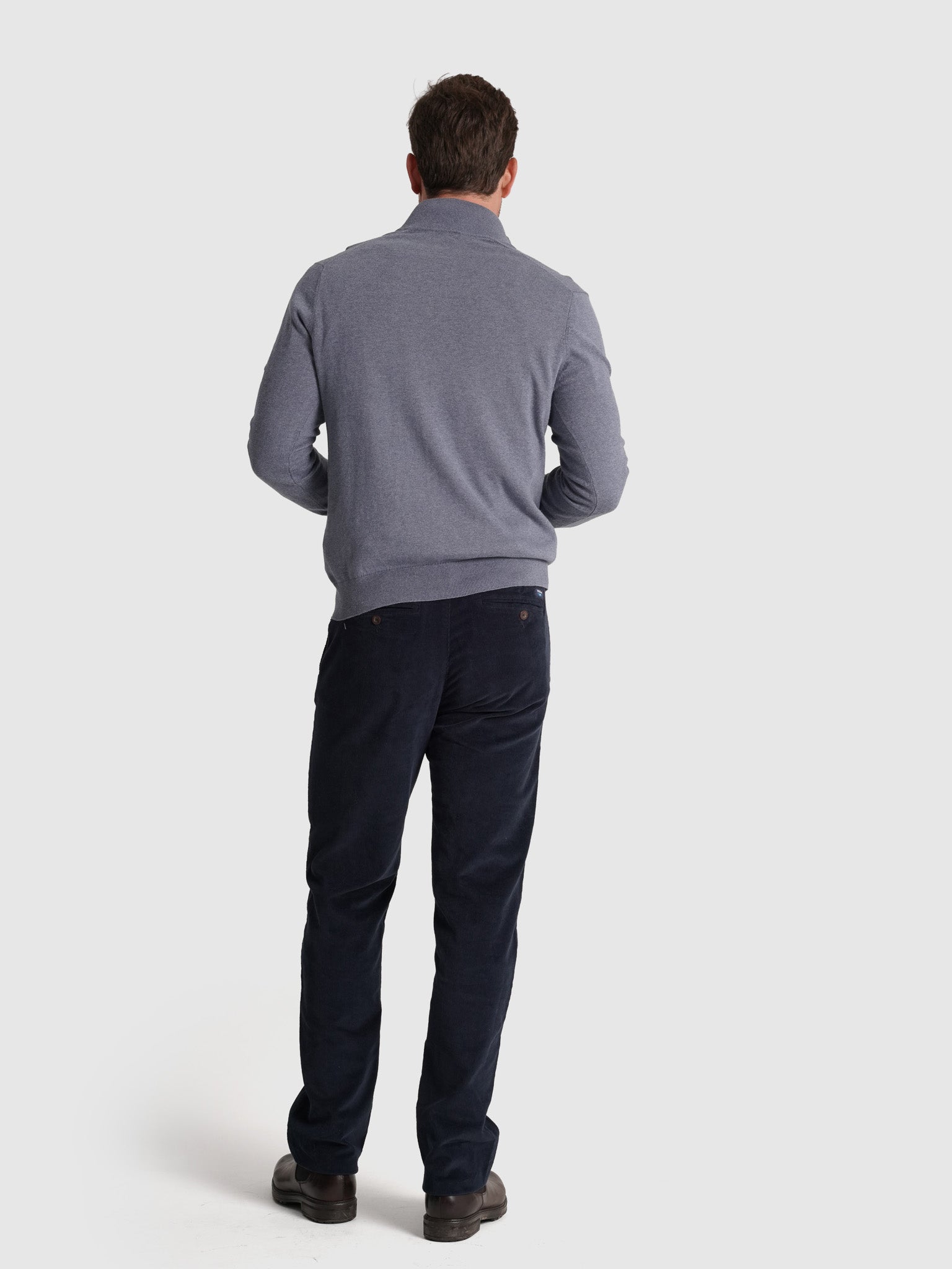 Pullover Caxemira Azul Manga Comprida Regular Fit Mr. Blue