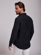 CAMISA LINHO CINZENTA MANGA COMPRIDA TAILORED FIT MARK BELLUCCI