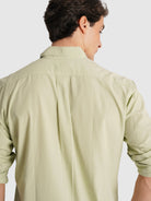CAMISA POPELINE VERDE MANGA COMPRIDA REGULAR FIT MR. BLUE