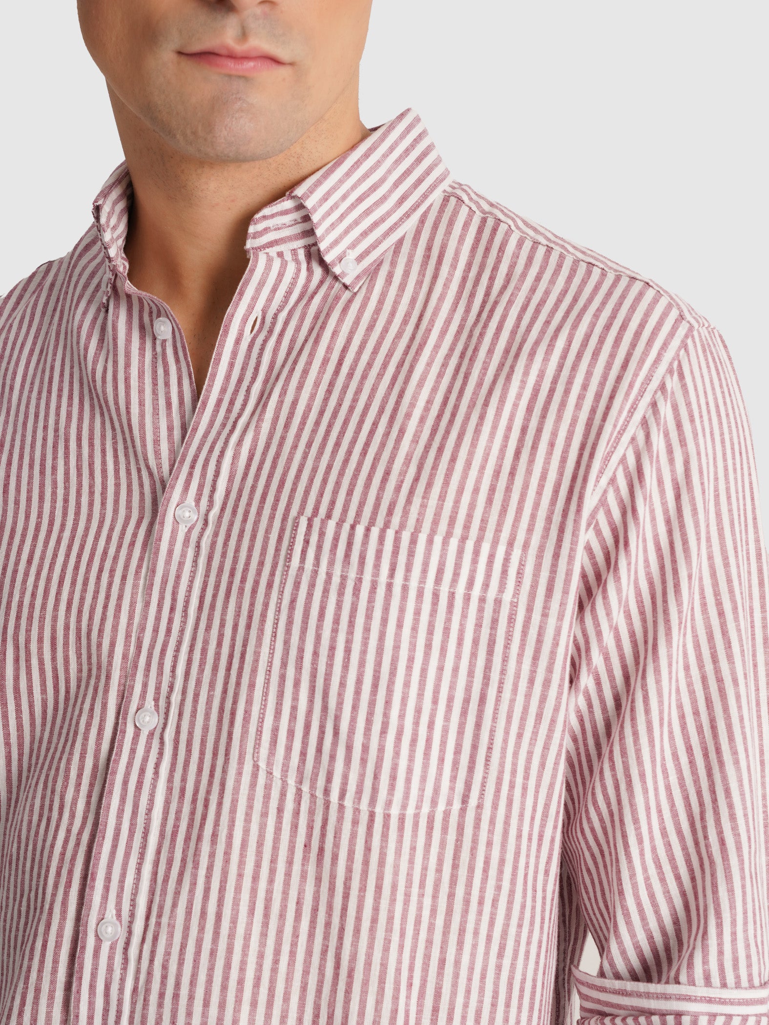 CAMISA BORDEAUX MANGA COMPRIDA REGULAR FIT MR. BLUE