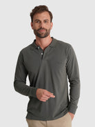 Polo Algodão Verde Manga Comprida Regular Fit Mr. Blue