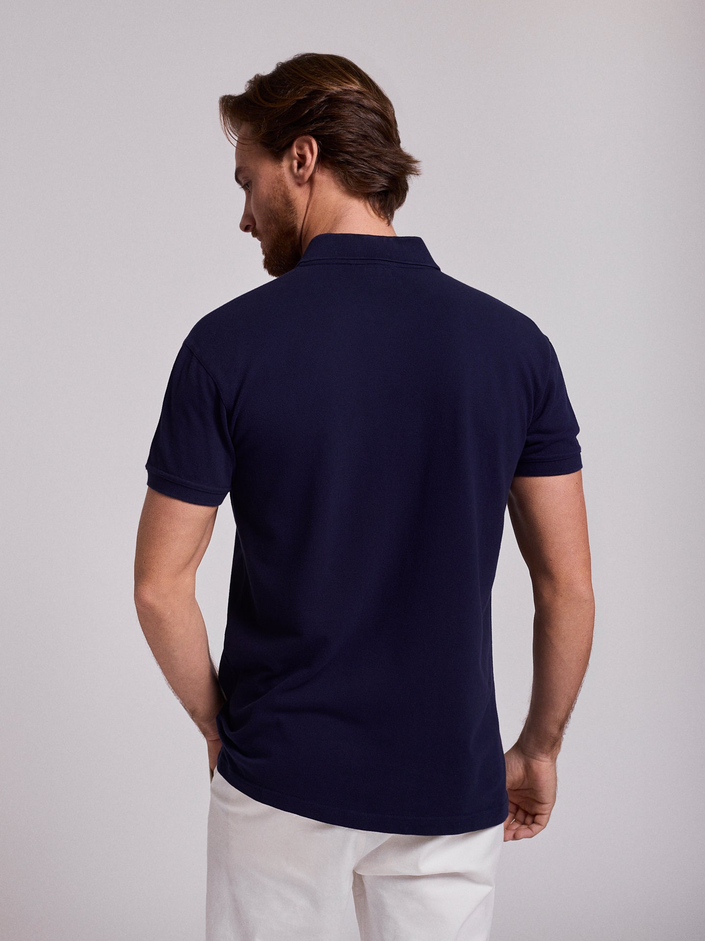 Polo Azul Manga Curta Regular Fit Mr. Blue