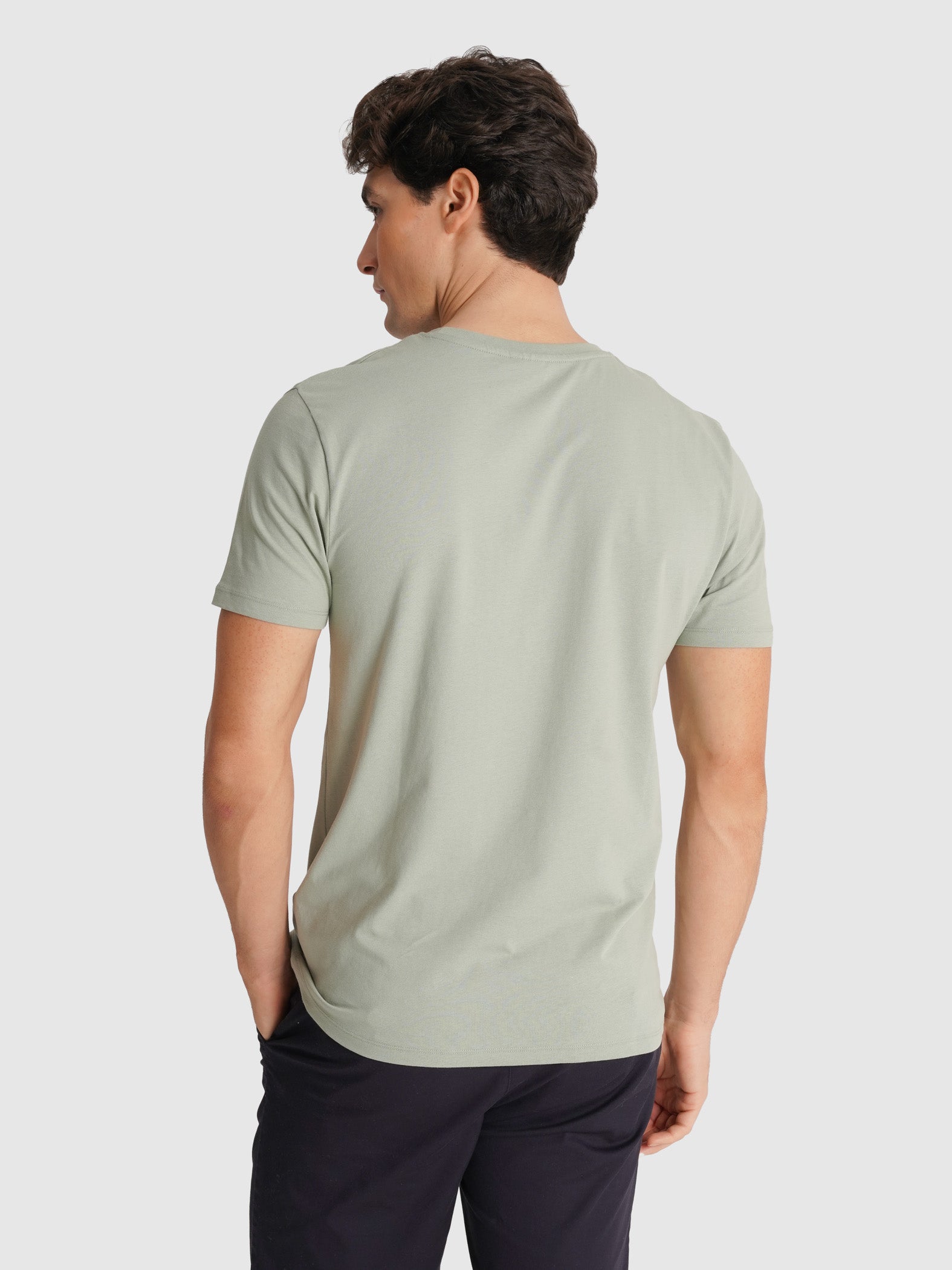 T-SHIRT VERDE MANGA CURTA REGULAR FIT MR. BLUE