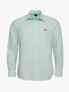 CAMISA ALGODÃO VERDE MANGA COMPRIDA SLIM FIT MR. BLUE