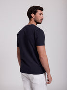 T-SHIRT ALGODÃO AZUL MANGA CURTA REGULAR FIT MR. BLUE