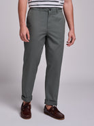 PANTALÓN ALGODÓN VERDE REGULAR FIT MR. AZUL