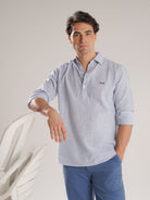 CAMISA AZUL MANGA COMPRIDA REGULAR FIT MR. BLUE