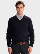 JERSEY DELGADO AZUL CON CODERAS MR REGULAR FIT. AZUL