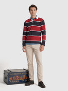 Rugbie Algodão Azul Manga Comprida Regular Fit Mr. Blue