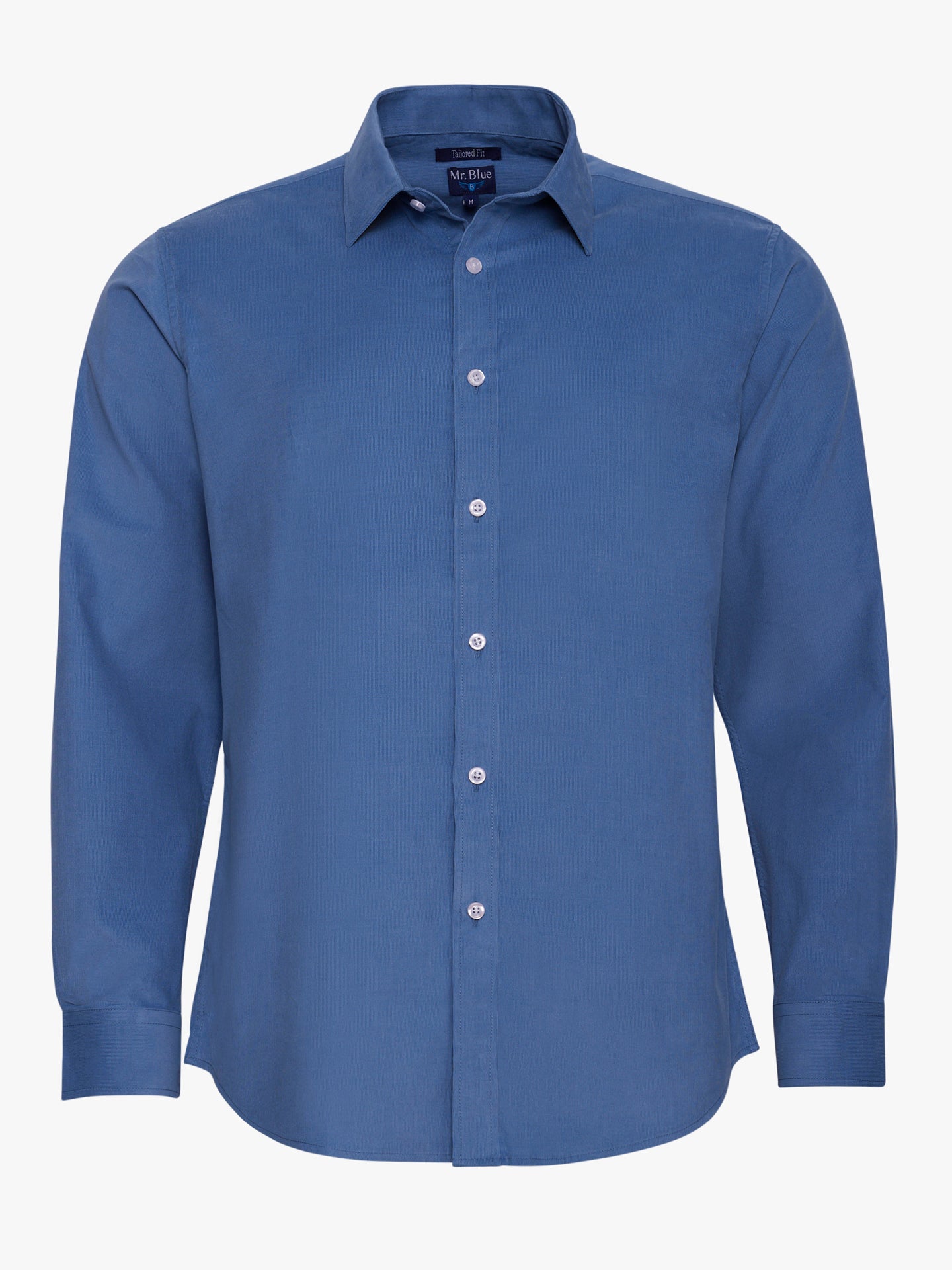 CAMISA MR SASTRERÍA AZUL BOMBAZINE. AZUL