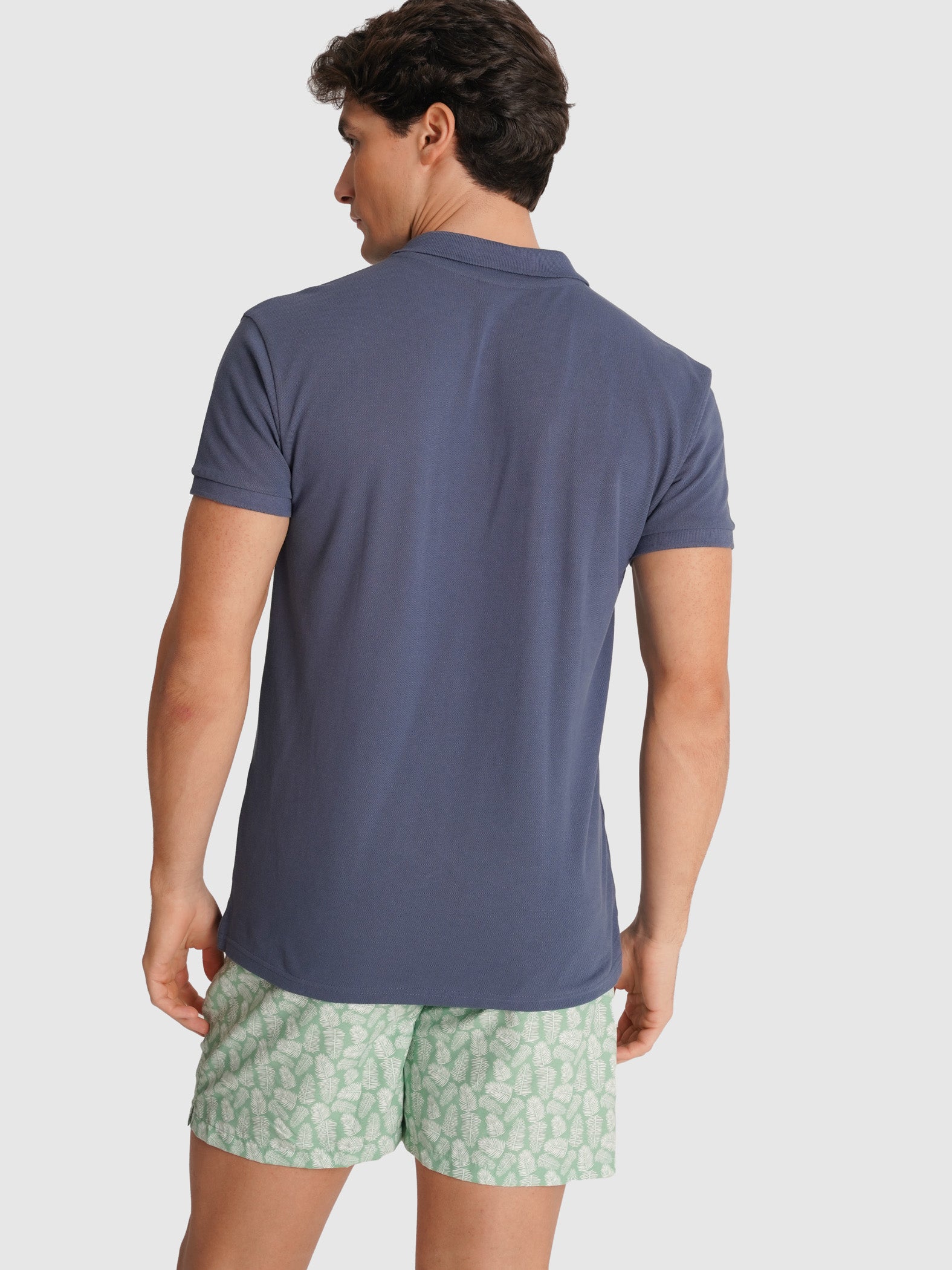 POLO PIQUET AZUL MANGA CURTA REGULAR FIT MR. BLUE