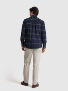 Camisa Algodão Azul Manga Comprida Regular Fit Mr. Blue