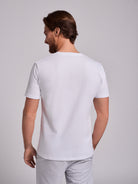 T-SHIRT ALGODÃO BRANCA MANGA CURTA REGULAR FIT MR. BLUE