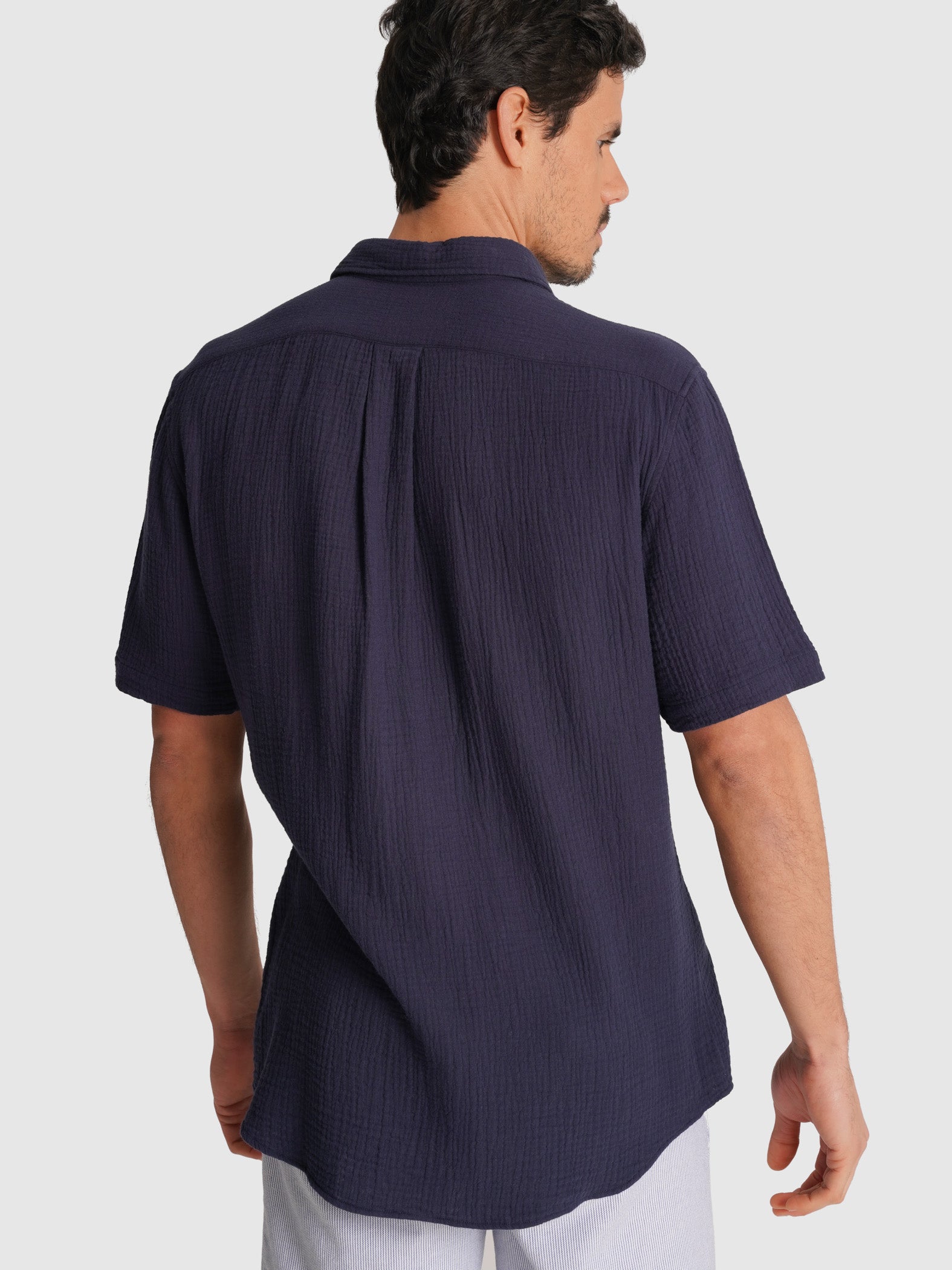 CAMISA AZUL MANGA CURTA REGULAR FIT MR. BLUE