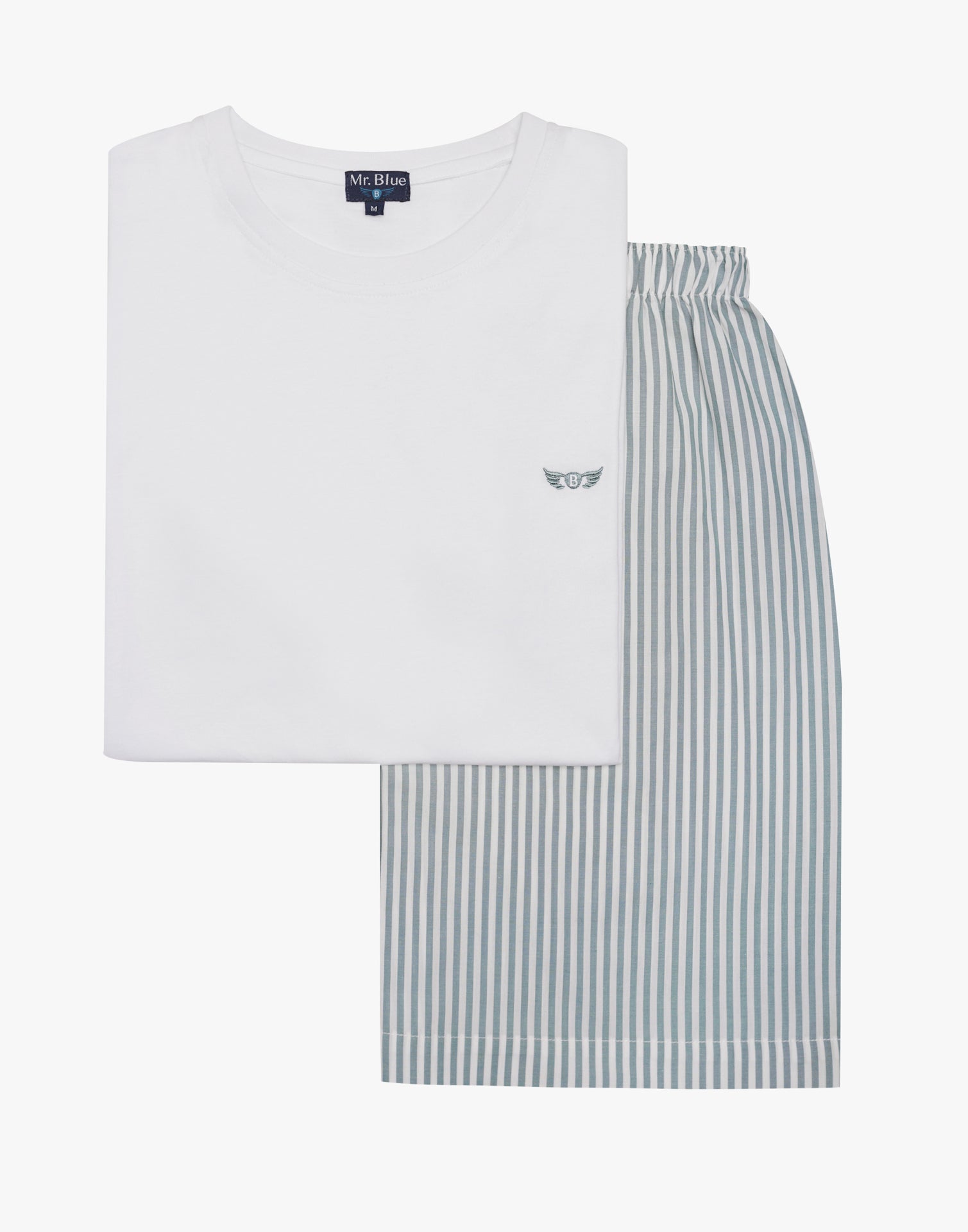 PIJAMA ALGODÃO VERDE MANGA CURTA REGULAR FIT MR. BLUE