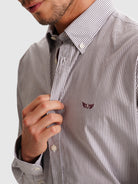 CAMISA MR GRIS REGULAR FIT. AZUL