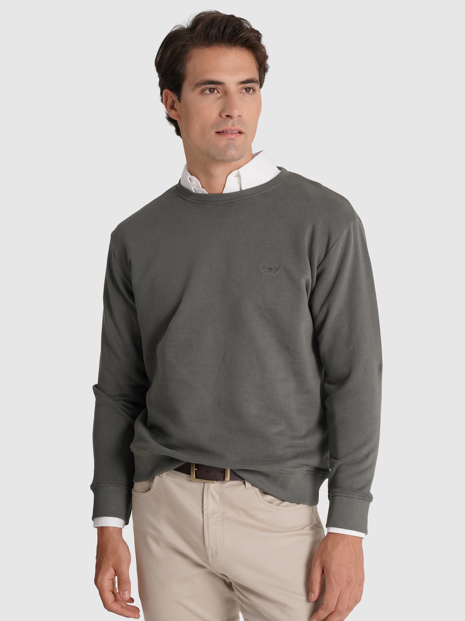 Hoodie Algodão Verde Manga Comprida Regular Fit Mr. Blue