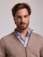 Pullover Algodão Bege Manga Comprida Regular Fit Mr. Blue