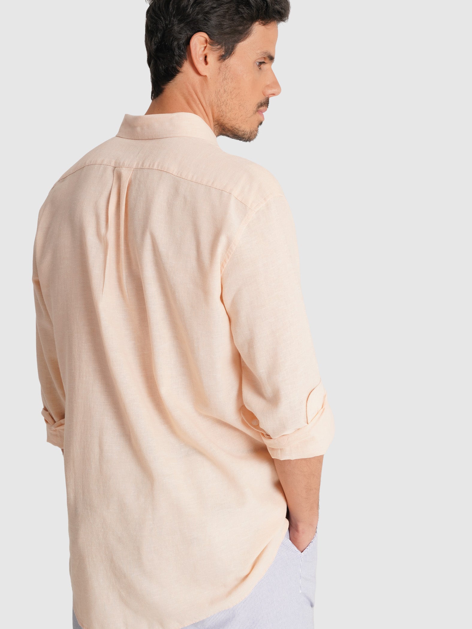 CAMISA LARANJA MANGA COMPRIDA REGULAR FIT MR. BLUE