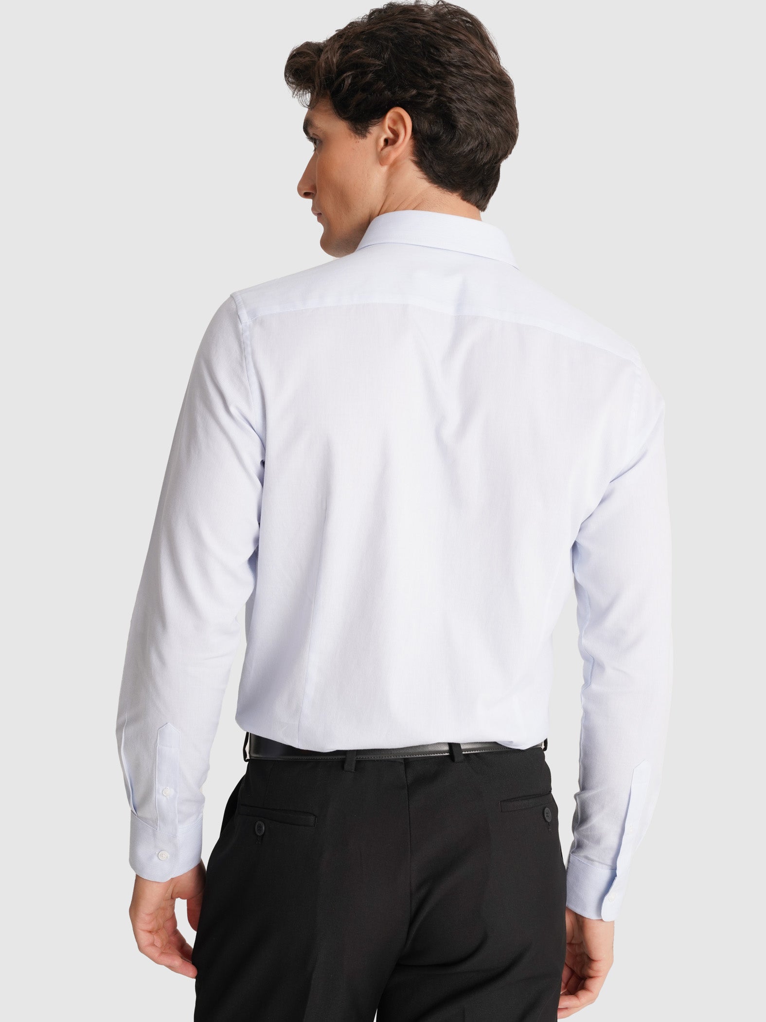 CAMISA TWILL AZUL MANGA COMPRIDA SLIM FIT MR. BLUE