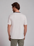 WHITE COTTON T-SHIRT SHORT SLEEVES REGULAR FIT MR. BLUE