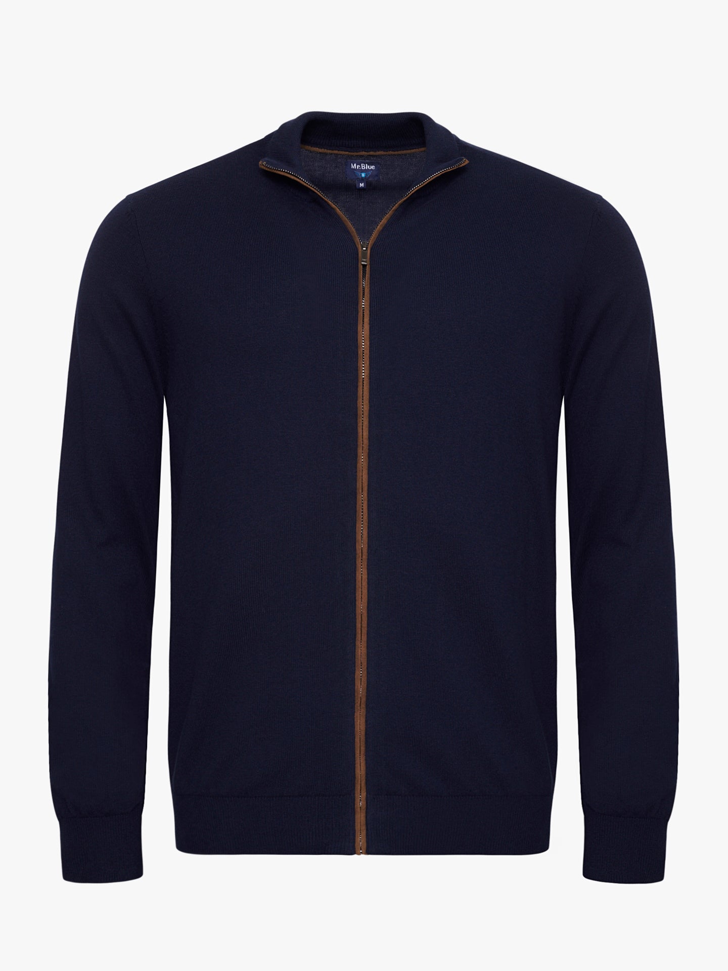 PULLOVER ALGODÃO AZUL COM COTOVELEIRA REGULAR FIT MR. BLUE