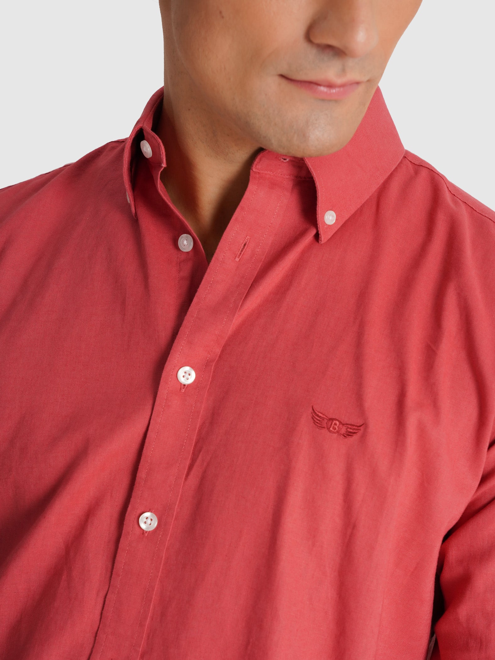 CAMISA VERMELHA MANGA COMPRIDA REGULAR FIT MR. BLUE