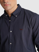 CAMISA TWILL AZUL MANGA COMPRIDA REGULAR FIT MR. BLUE