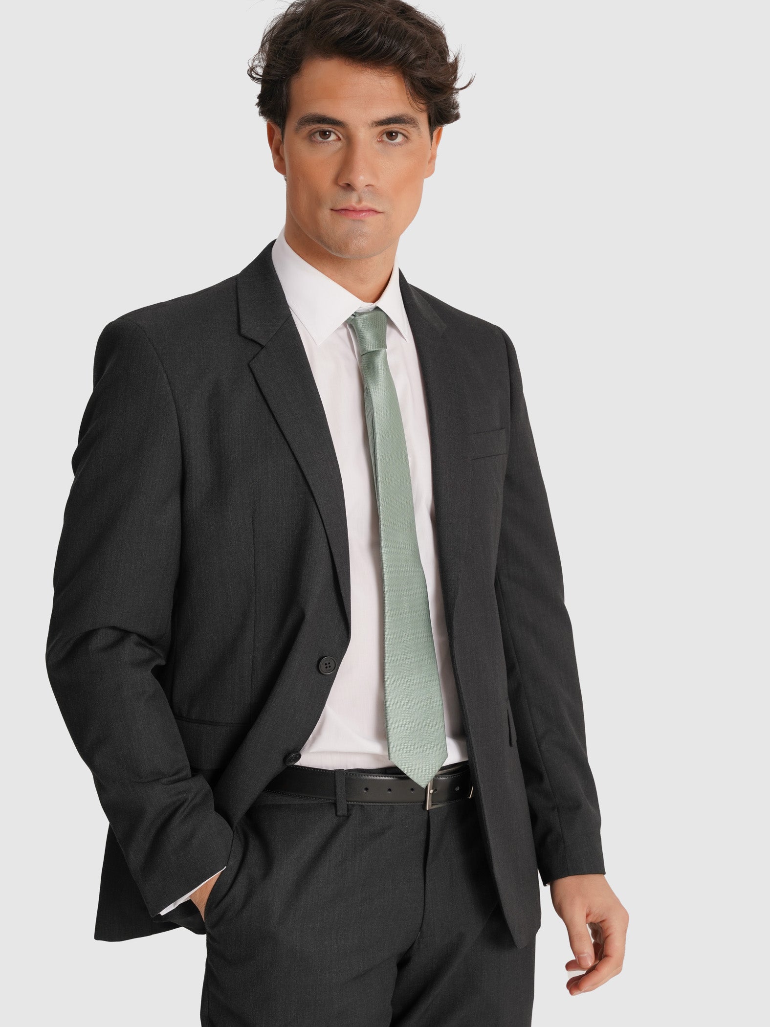 FATO CINZENTO MANGA COMPRIDA REGULAR FIT MR. BLUE