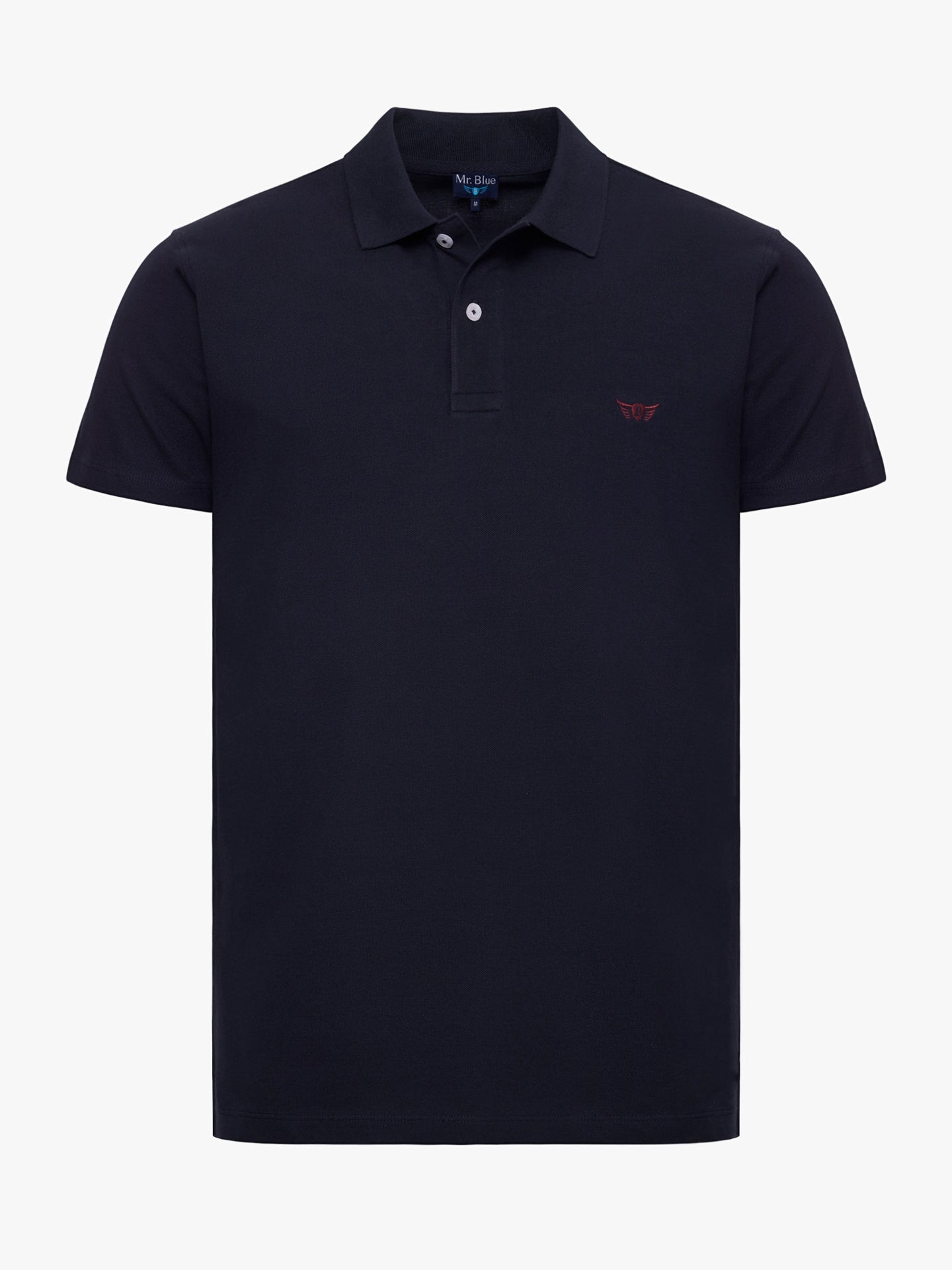 Polo Azul Manga Curta Regular Fit Mr. Blue