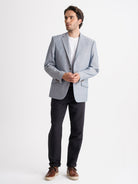 Blazer Azul Manga Comprida Regular Fit Mr. Blue