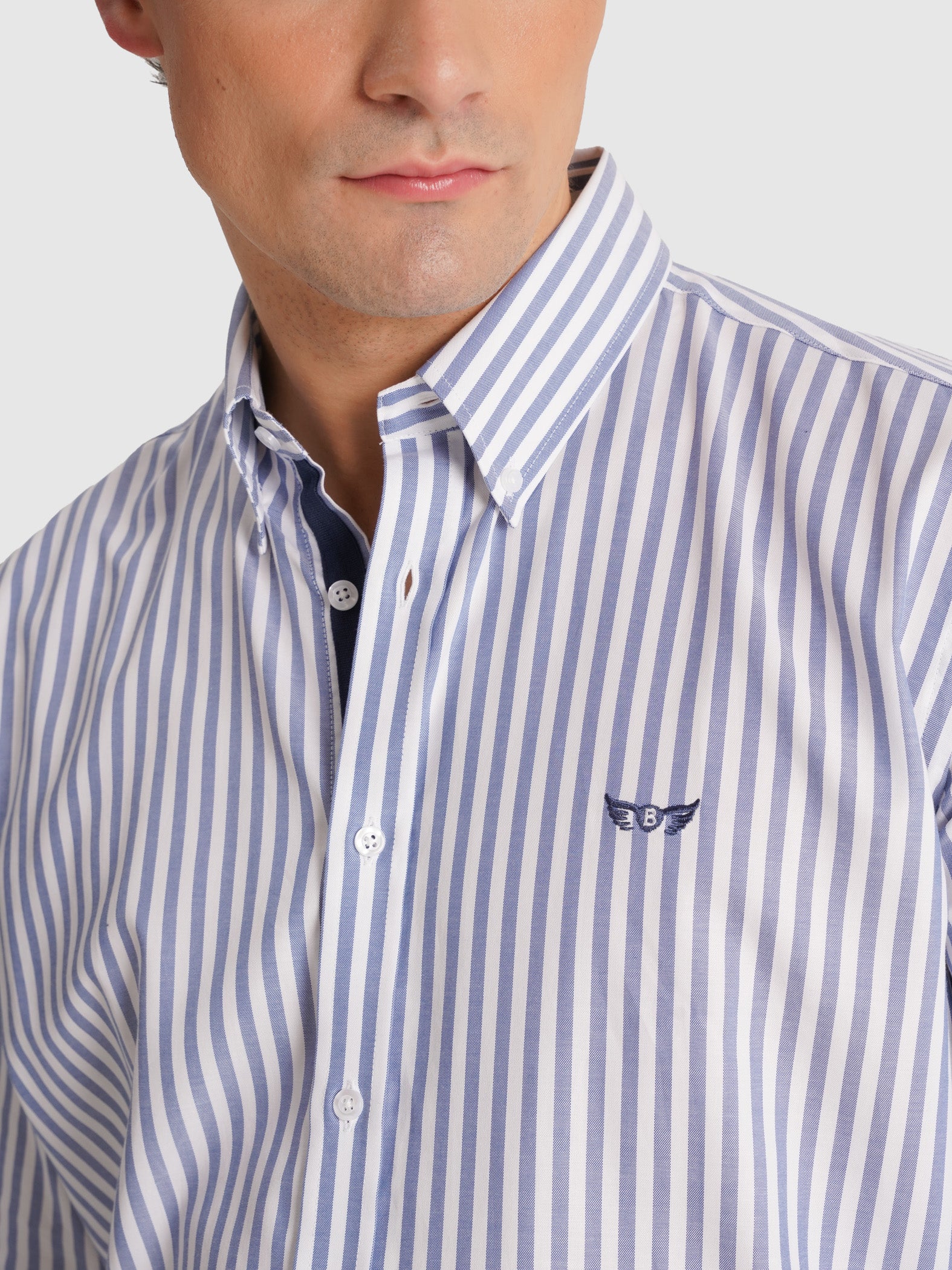 CAMISA AZUL MANGA COMPRIDA REGULAR FIT MR. BLUE