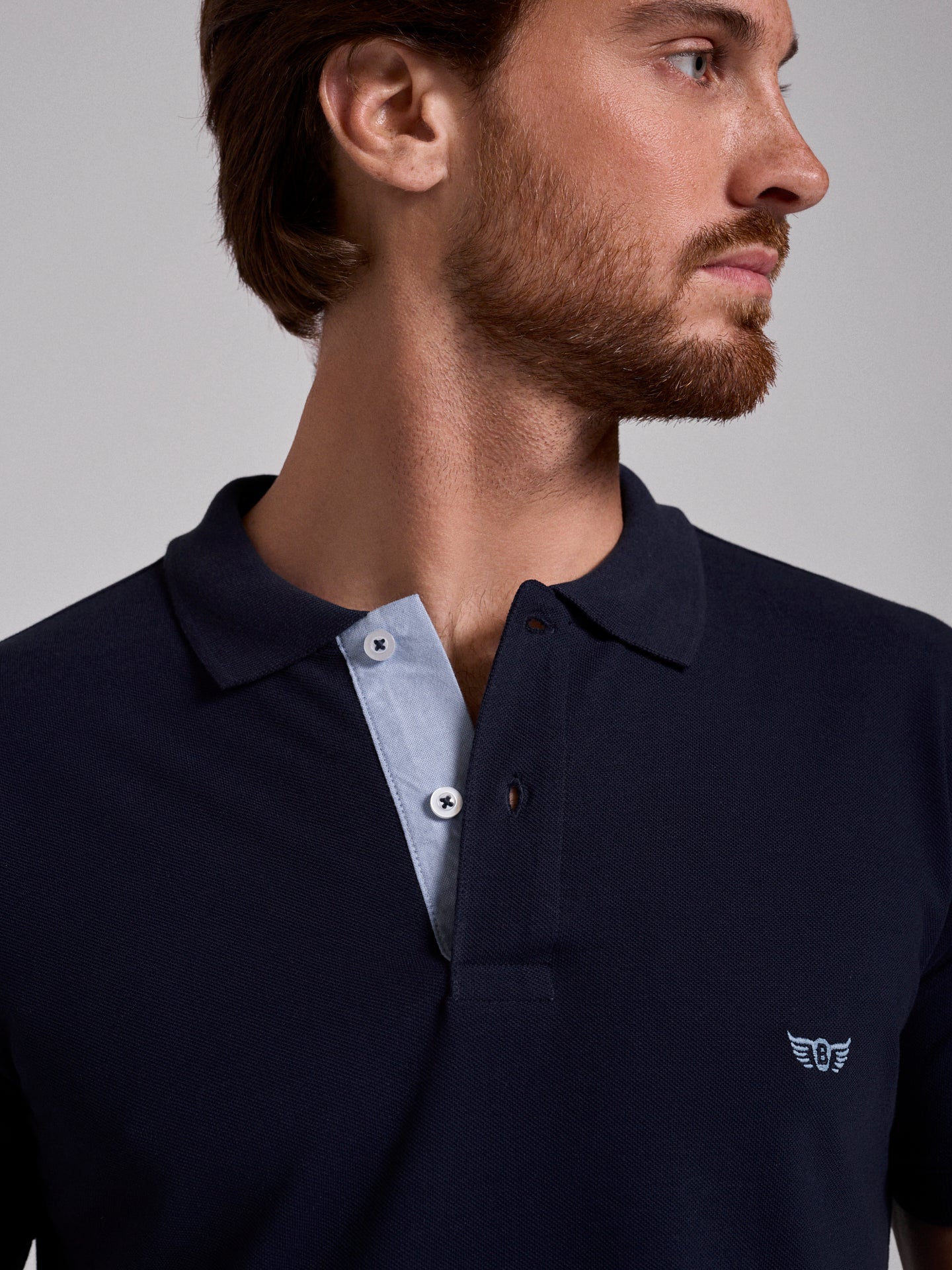 POLO AZUL MANGA CURTA REGULAR FIT MR. BLUE