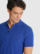 POLO PIQUET AZUL MANGA CURTA REGULAR FIT MR. BLUE